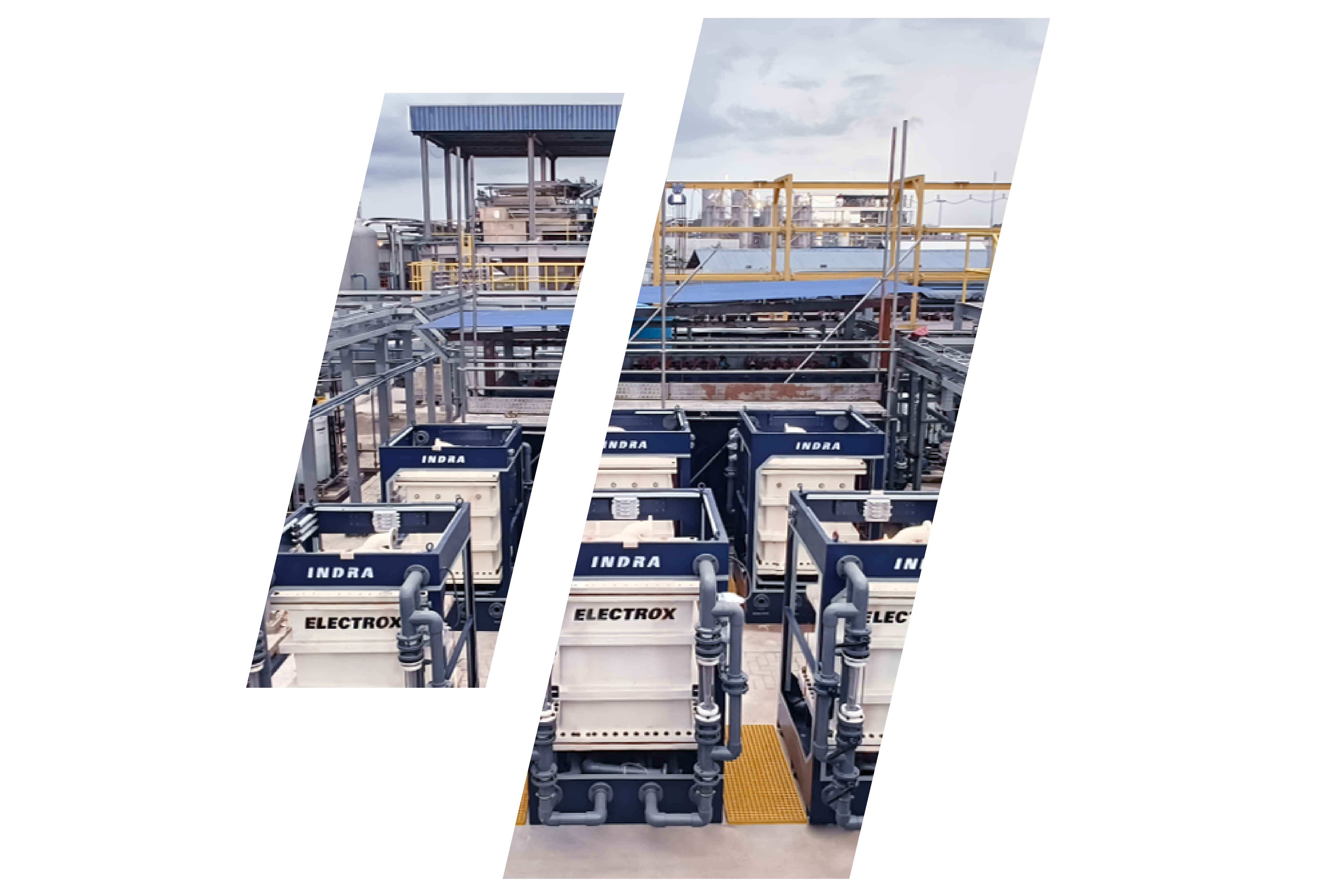 Indra ElectroX units installed at an industrial wastewater treatment site